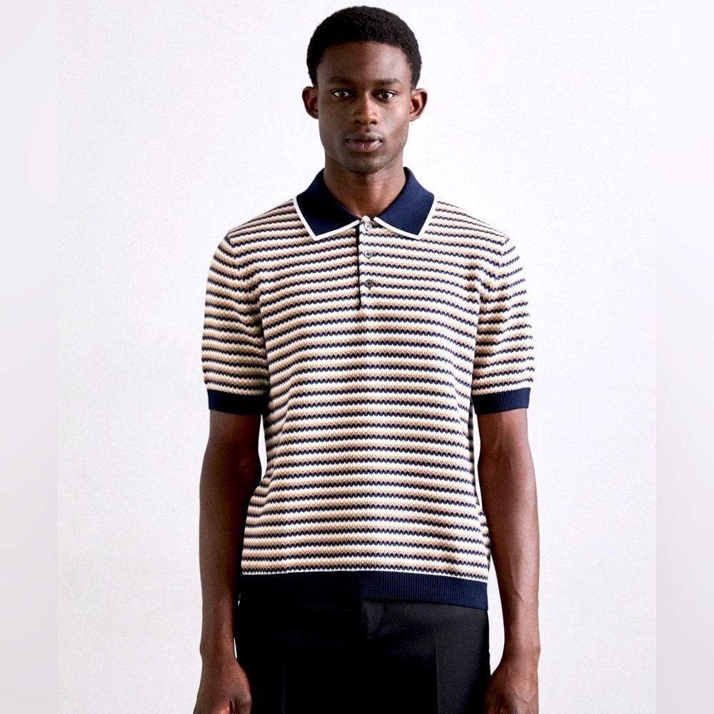 New NWT Missoni Men’s Zig Zag Polo Shirt MSRP $810